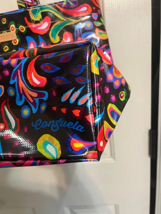 Consuela Black Multicolor Floral Paisley Tote - Picture 9 of 12